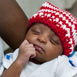 Newborn baby at Chester County Hospital.